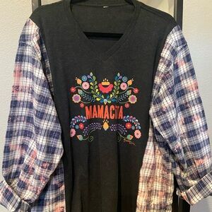 Upcycled Women’s Flannel tshirt